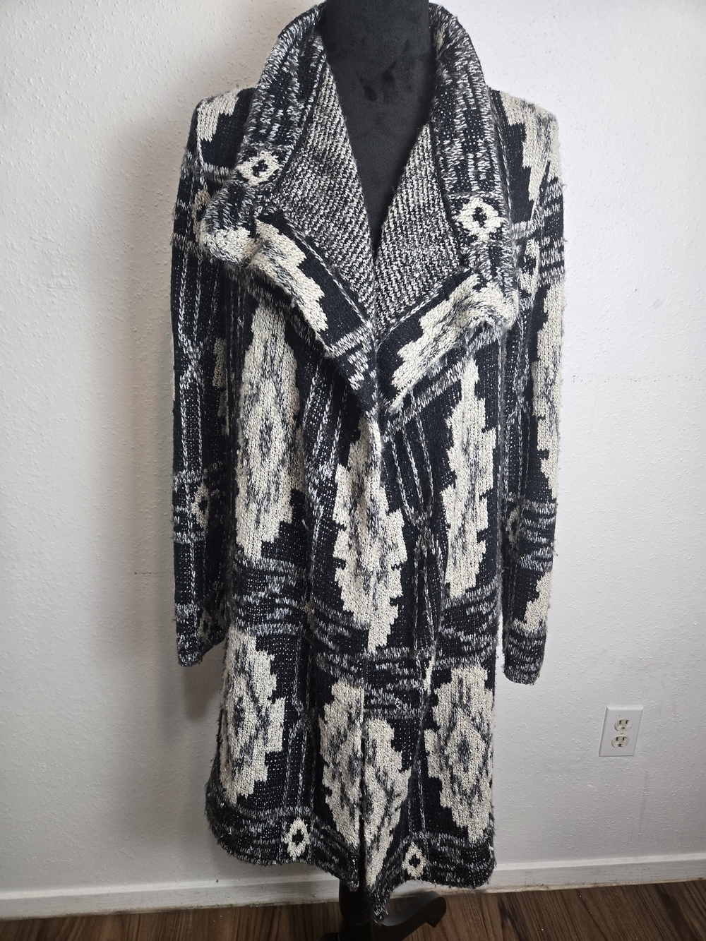 Cozy Aztec Long Cardigan Lucky Brand Medium